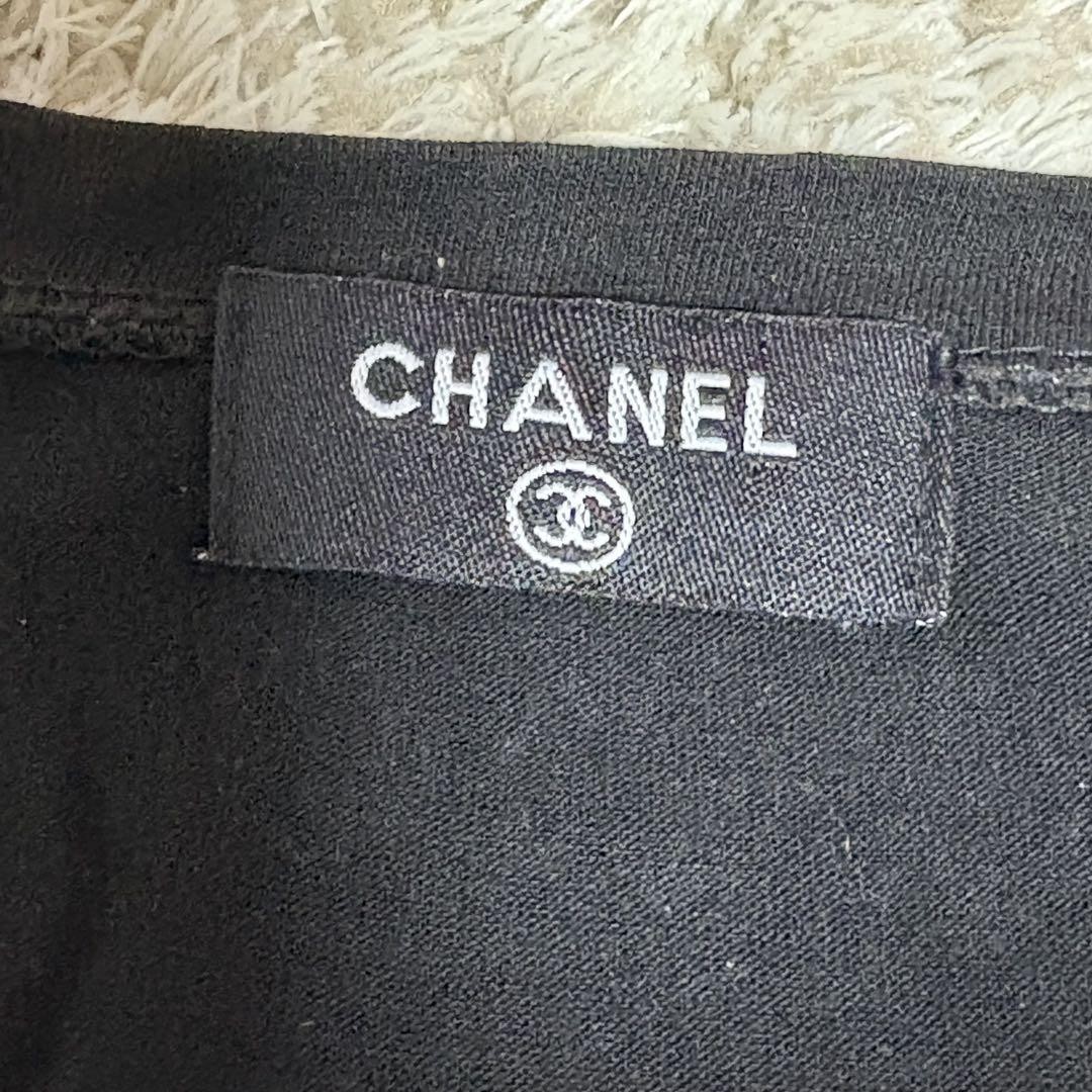 CHANEL ブラック Tシャツ M 新品タグ付き file.jpg