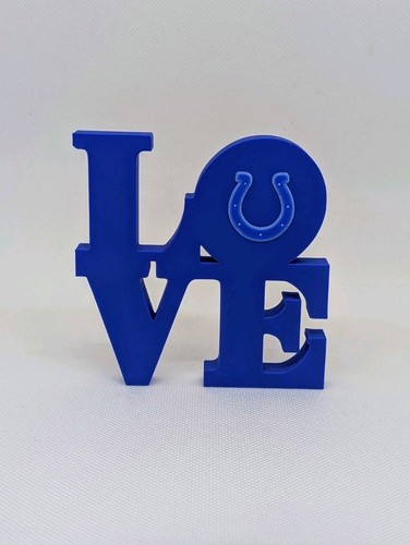 Indianapolis Colts Love Park Sign - LOVE Statue For Mancave - 4x4 inches