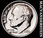 1960 Silver Roosevelt Dime - Choice Gem Proof  Lustrous  No Reserve  #i6035