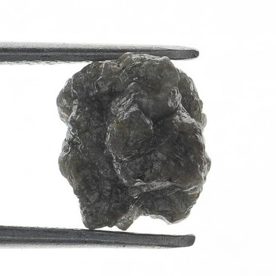 2.41 Carat Natural Loose Grey 8.26x8.03x6.33MM Rough Diamond