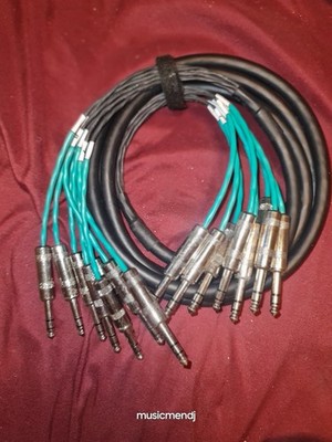 Bespeco Italy 10ft 8-Channel 1/4'' TRS to 1/4'' TRS Balanced Snake Cable 