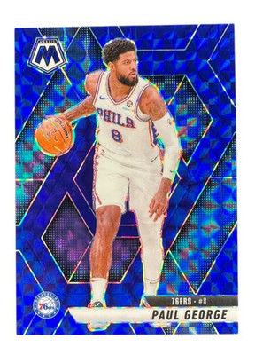 2024-25 MOSAIC PAUL GEORGE BLUE PRIZM #139/199 76ers