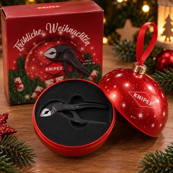 Knipex Cobra XS Wasserpumpenzange - 100Mm (8700100XMAS) Weihnachtskugel-image