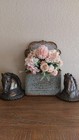 Vintage Gray Metal Wall Planter Decorative Storage Wall Decor French Country — photo 8