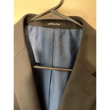 Mantoni Mens 42S Black Super Fine 100% Virgin Wool 2-Button Suit Jacket M40901