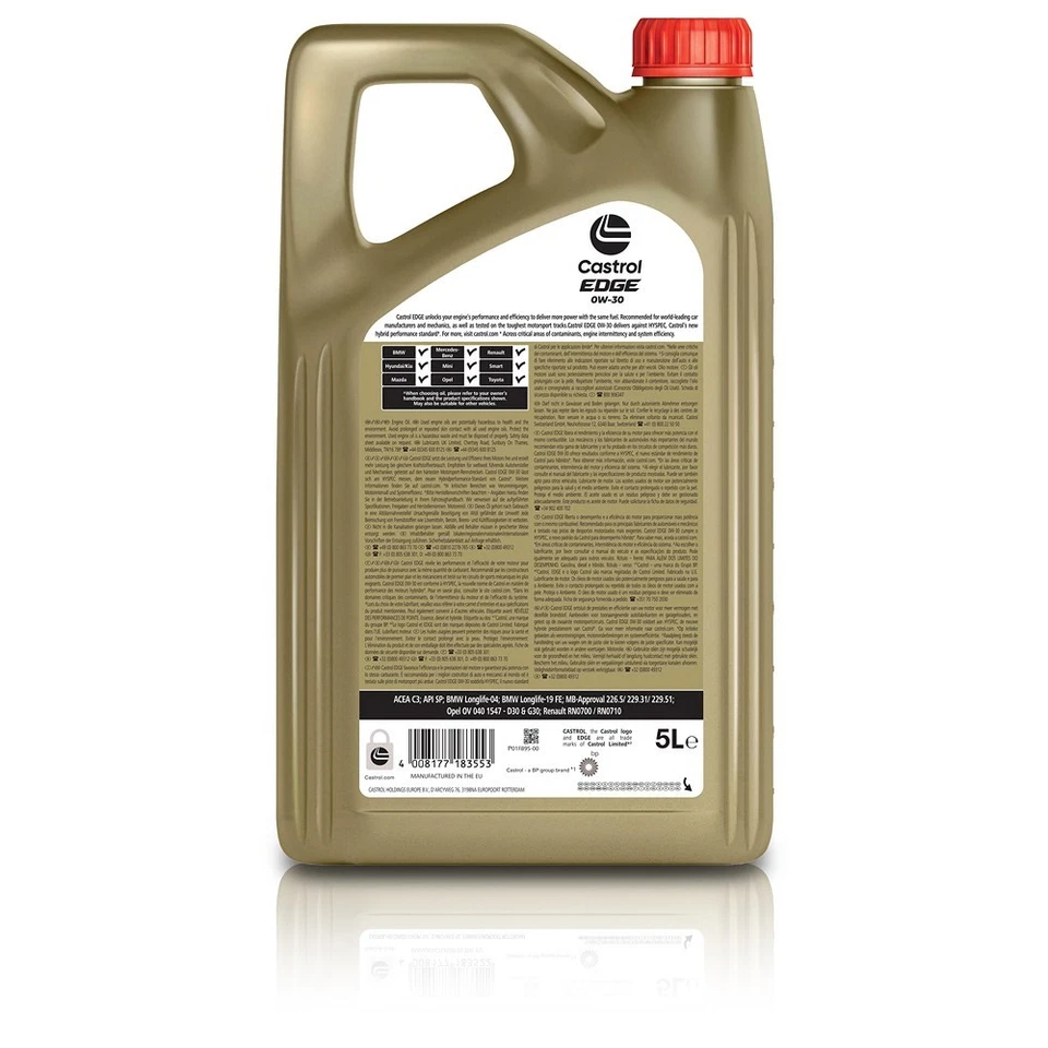 CASTROL 5 L LITER EDGE 0W-30 MOTOR-ÖL MOTORENÖL - Bild 2 von 4