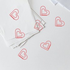 20 Pcs Heart Shaped Clips Heart-shaped Paperclips Hollow Out Foldback