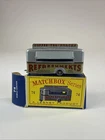 Vintage 1959 MATCHBOX LESNEY No. 74 Mobile Canteen GRAY WHEELS w/ Blue Base MIB