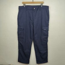 Tyndale FR Workwear Pants Mens 38x30 Navy Blue Zip Fly Flame Resistant