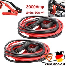2x 6m 50mm² 3000Amp Starthilfekabel Überbrückungskabel LKW PKW KFZ Starterkabel