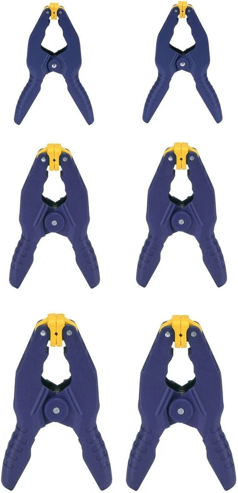 QUICK-GRIP Spring Clamps for Woodworking, Multiple Sizes 1", 2" and 3/4", 6 Pack - Image 4 of 4