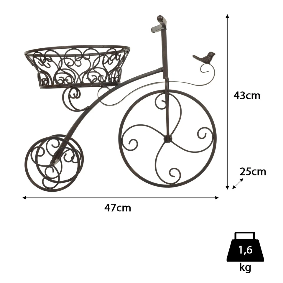 Deko Pflanzfahrrad Blumentopfhalter Pflanzkorb 47x43x25cm Gartendeko Übertopf - Bild 3 von 4