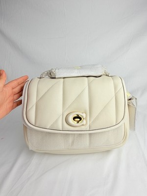 Coach Quilted Tabby shoulder bag in white leather NWT