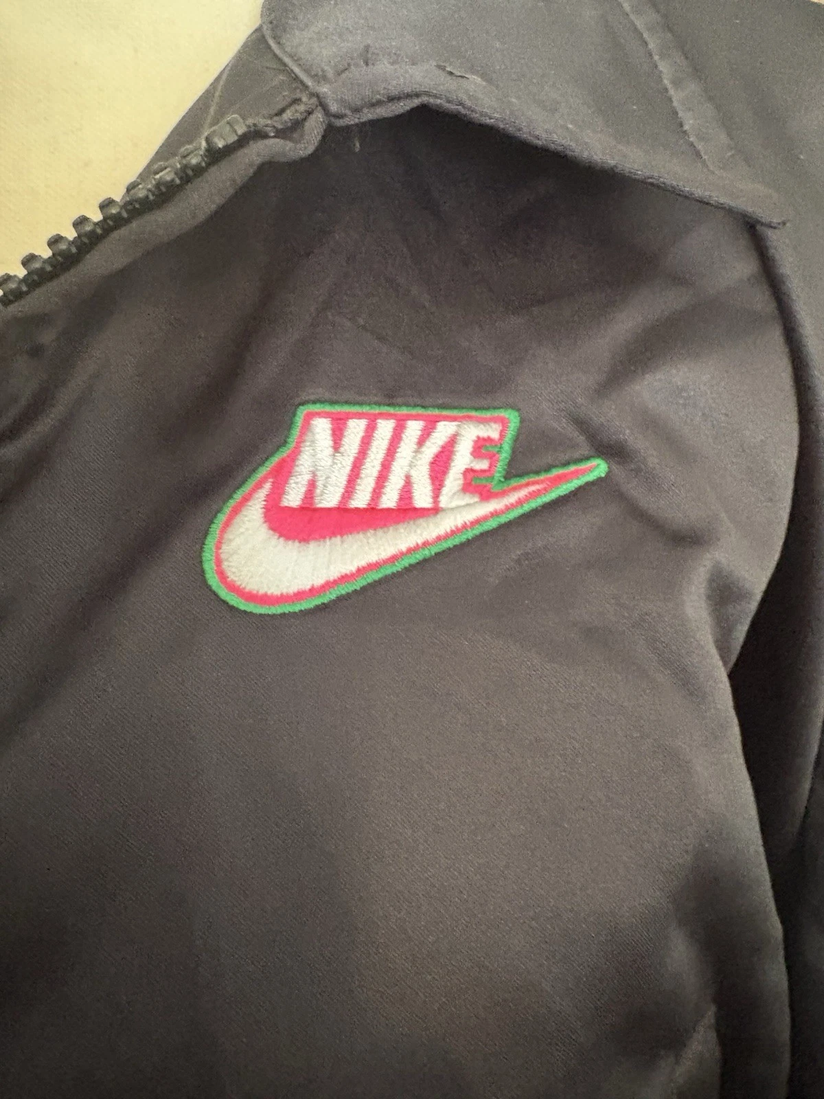 Nike Icon Clash Black Satin Jacket Womens XS Harajuku Sukeban Rebel Streetwear - product detail image 7