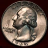 Uncirculated 1964-D Denver Mint Silver Washington Quarter