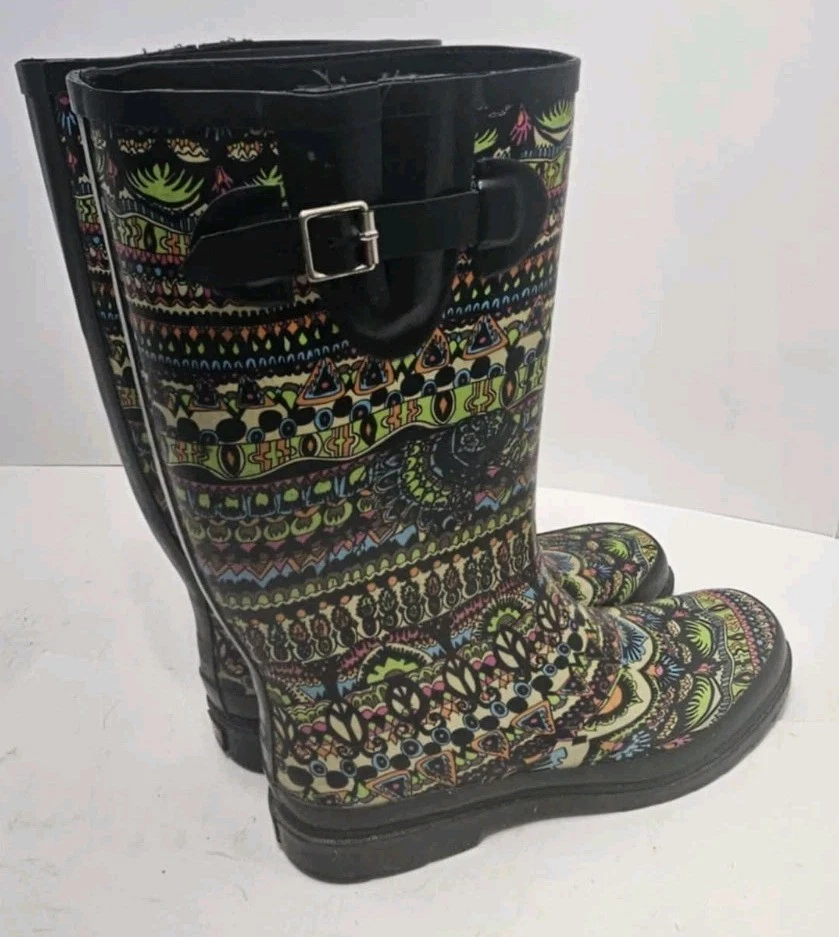 Botas altas de barro coloridas Sakroots Rhythem de goma para exteriores - para mujer talla 10 Foto 4 de 4
