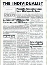The Individualist Vol 1 No 4 Conservative Newsletter 1962 Senator Tower