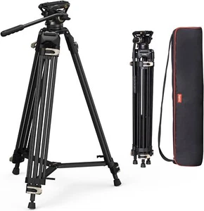 SmallRig 73" Pro Tripode caméra, trépied vidéo lourd avec manfrotto QR Plaque