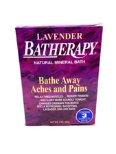 QUEEN HELENE Batherapy Natural Mineral Bath LAVENDER 1 Box With 3 Pack Inside