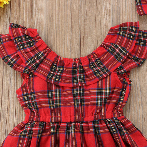 Baby Girls Romper Newborn Christmas Costume New Year Dress Sleeveless Bodysuit - Picture 7 of 11