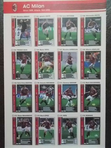 Panini WCCF Base Team Set AC Milan - Picture 12 of 22