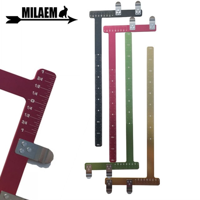 Archery L Square Ruler Bow Gauge Tuning Tool Arrow Nocking Points