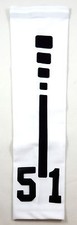 PICK YOUR NUMBER Youth Teen Adult Sports Arm Sleeve ELITE WHITE BLACK