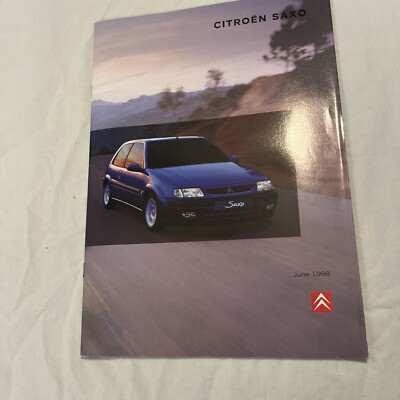 Citroen Saxo Mk1 Includes VTR & VTS - UK Sales Brochure And Technical - Jun 98