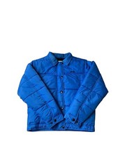 Vintage Rose Schott Puffer Jacket Women’s Medium Blue Padded Hollofill Ii