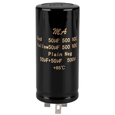50uF + 50uF 500V Polarized Electrolytic Multi-Section Can Capacitor