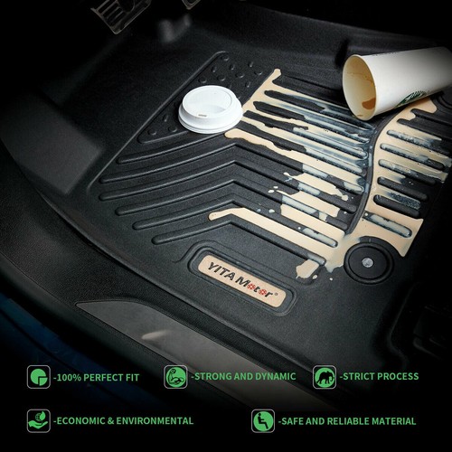 Floor Mats for 2020-2025 Kia Soul 1st & 2nd Row All Weather 3D Laser TPE Liners - Picture 11 of 13