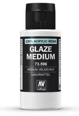 Vallejo 73.596 Glaze Medium Waterbased 60ml Bottle