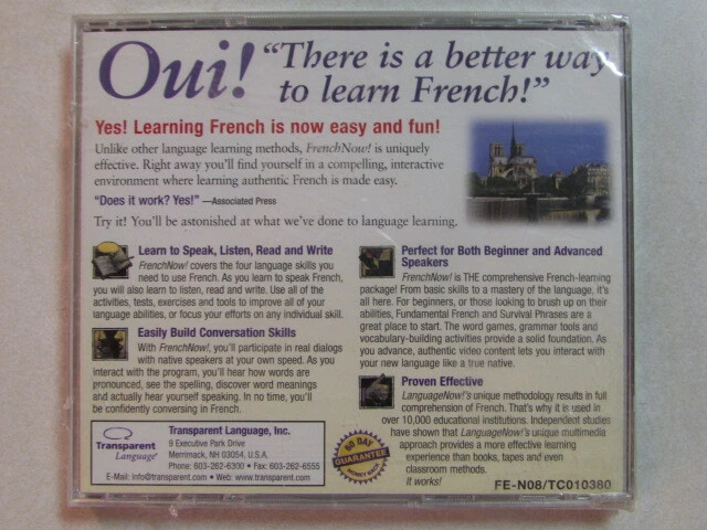 LEARN FRENCH NOW VERSION 8 MASTER PROGRAM SOFTWARE WINDOWS MACINTOSH CD-ROM NEW - Image 3 of 4
