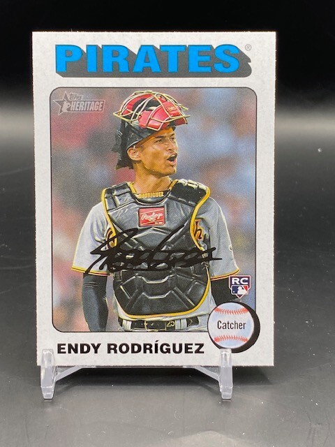 Endy Rodriguez RC 2024 Topps Heritage Baseball 488 White Border Pittsburgh