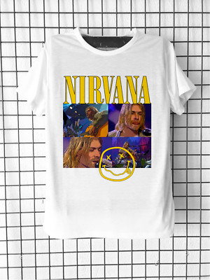 T-Shirt Nirvana Kurt Cobain Hard Rock Gruppe Nirvana Patch Fotos