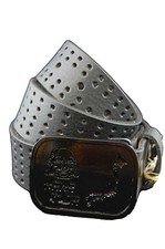 Hanafuda by Yakuza Ink G-HA 307 Unisex Leder Gürtel, Größe 80, 85 cm schwarz