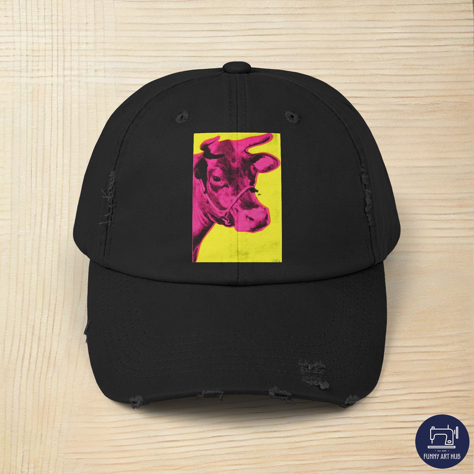 Distressed Unisex Anyd Warhall Cows Baseball Cap