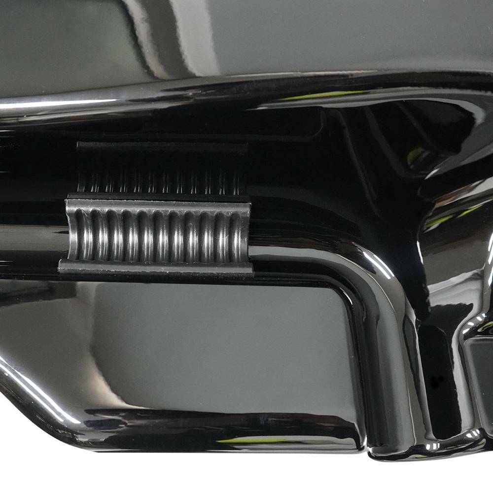 5-Liter Extended Hard Saddlebags For Harley Touring (Street Glide 2014-2024) | UV-Painted Black