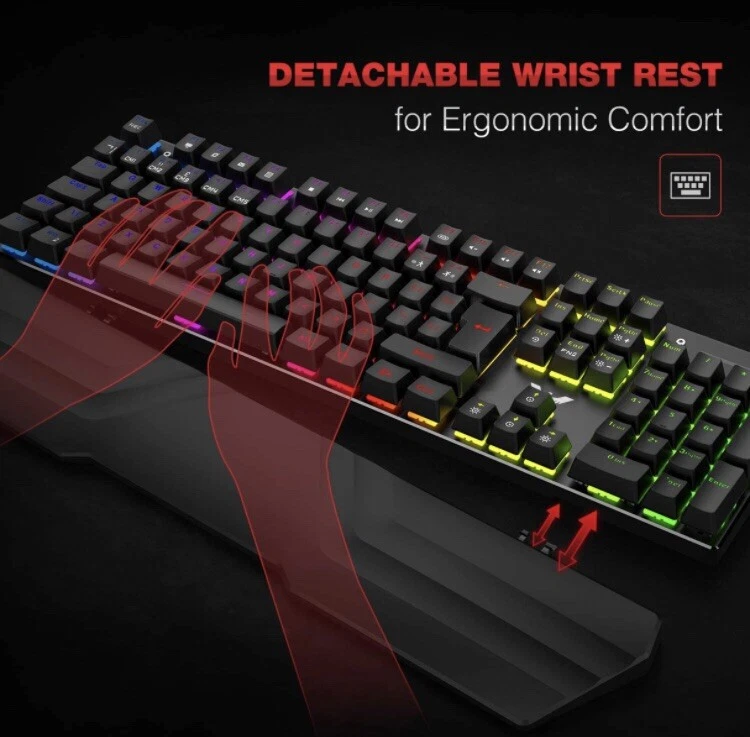 Wired Mechanical Keyboard Mouse Headset Combo Set - Image 3 of 4