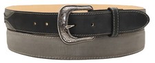 Handcrafted Full Grain Genuine Leather Cowboy Western Arrow Black/Gray Belt
