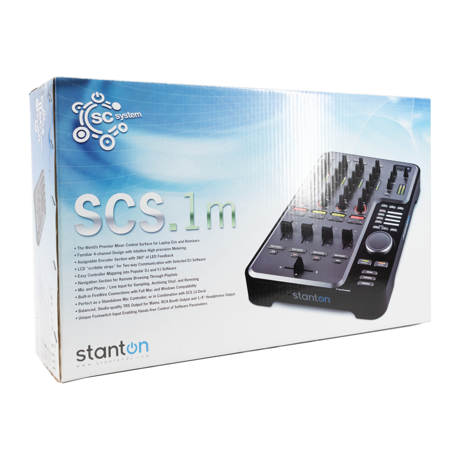 Stanton SCS.1m Digital DJ Mixer Controller w/ FireWire Audio, LCD, MIDI, USB