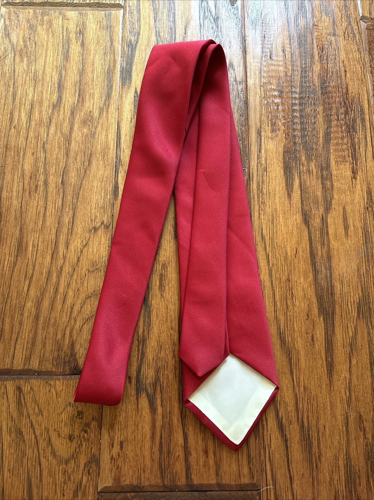 Vintage Men Neck Tie Solid Pattern Lined Imported… - image 3