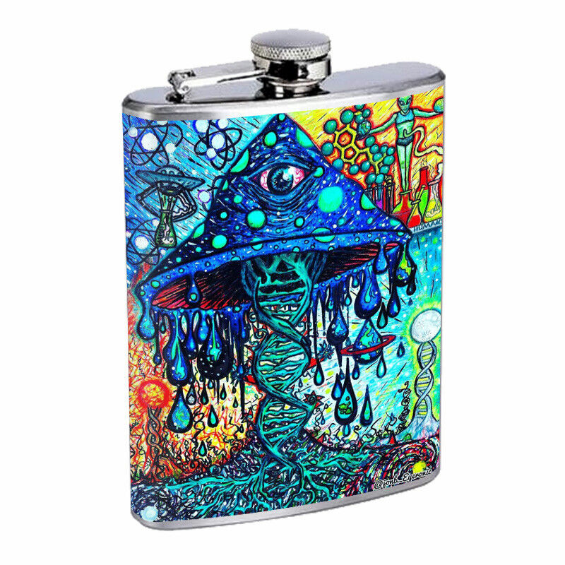 8oz Mushroom 1 Stainless Steel Flask 8oz Mushroom 1 Stainless Steel Flask