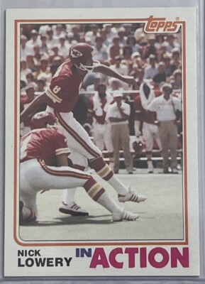 Nick Lowery 1982 Topps In Action Football #121 Super Sharp Kansas City Chiefs