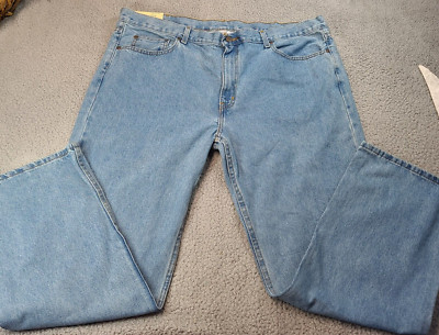 NEW Faded Glory Men's Blue Jeans Denim Classic Fit Straight Leg Med Wash 42x30