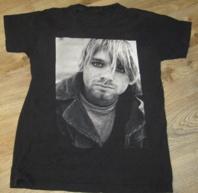 Vintage Tultex Kurt Cobain Nirvana Black Small T-Shirt | eBay