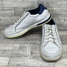 Sketchers Go Golf Shoes White Blue Leather Spikeless 53546 Men Size 9.5