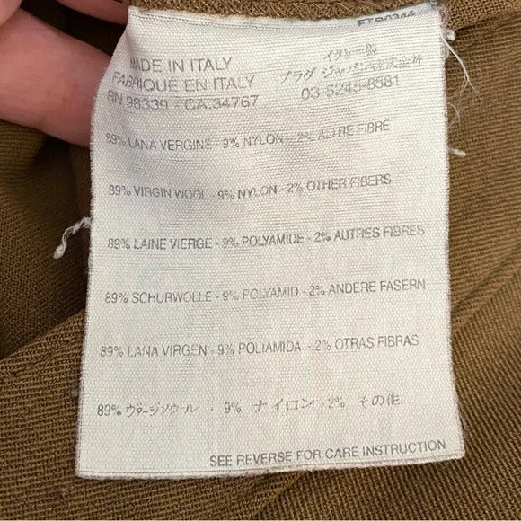 Pantaloni eleganti Miu Miu lana vergine marrone taglia 40 US Small