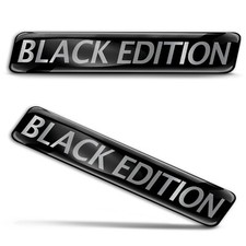 3D Silicone Sticker BLACK EDITION Doming Emblem for Car Motorcycle Helmet | KS 75