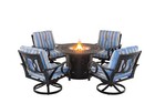 New 5 Piece Outdoor Patio Furniture Fire Pit Set Cast Aluminum  Antique Bronze — photo 3